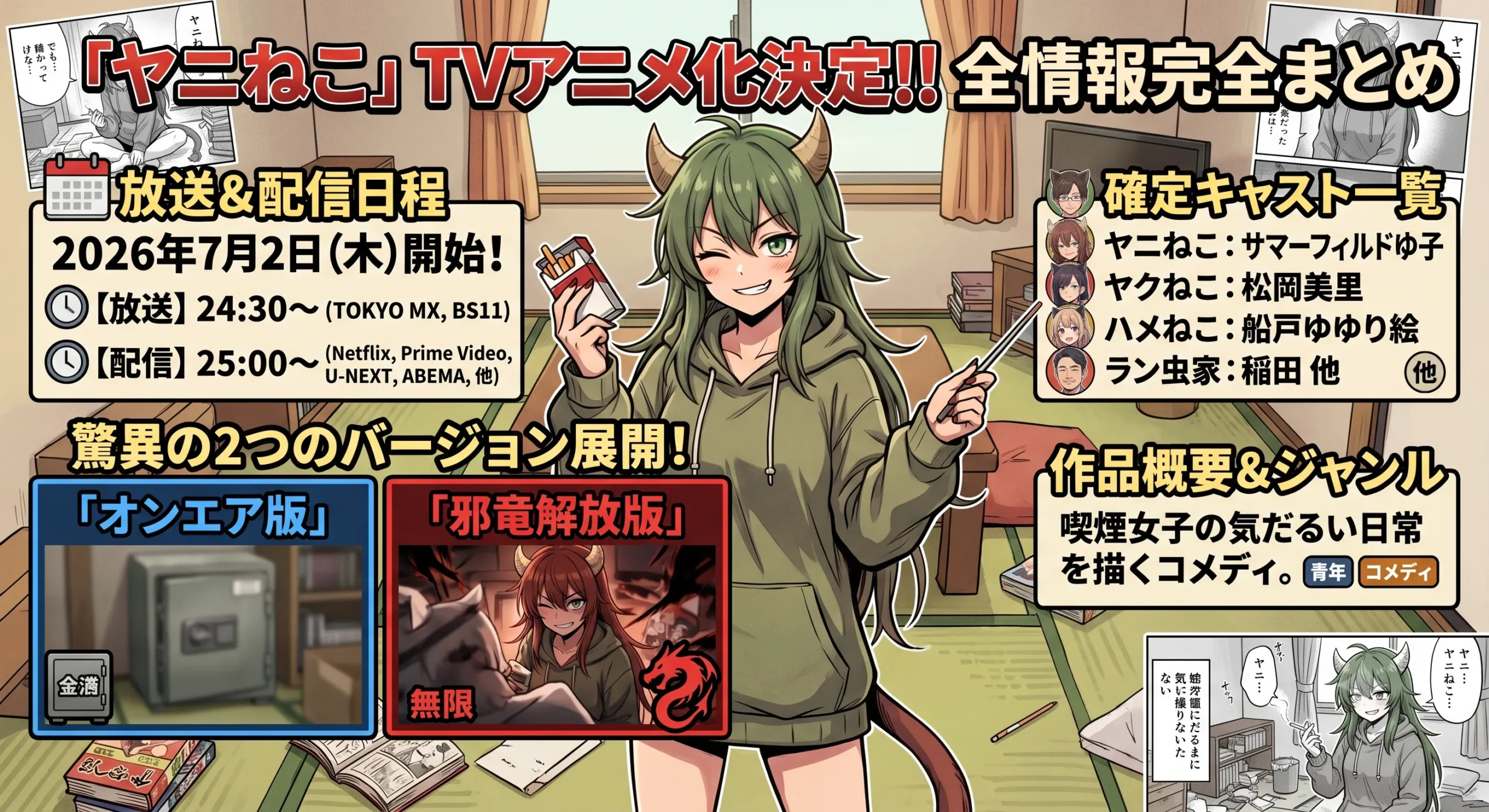 ヤニねこはアニメ化される？放送日・配信サービス・声優予想まで徹底解説"