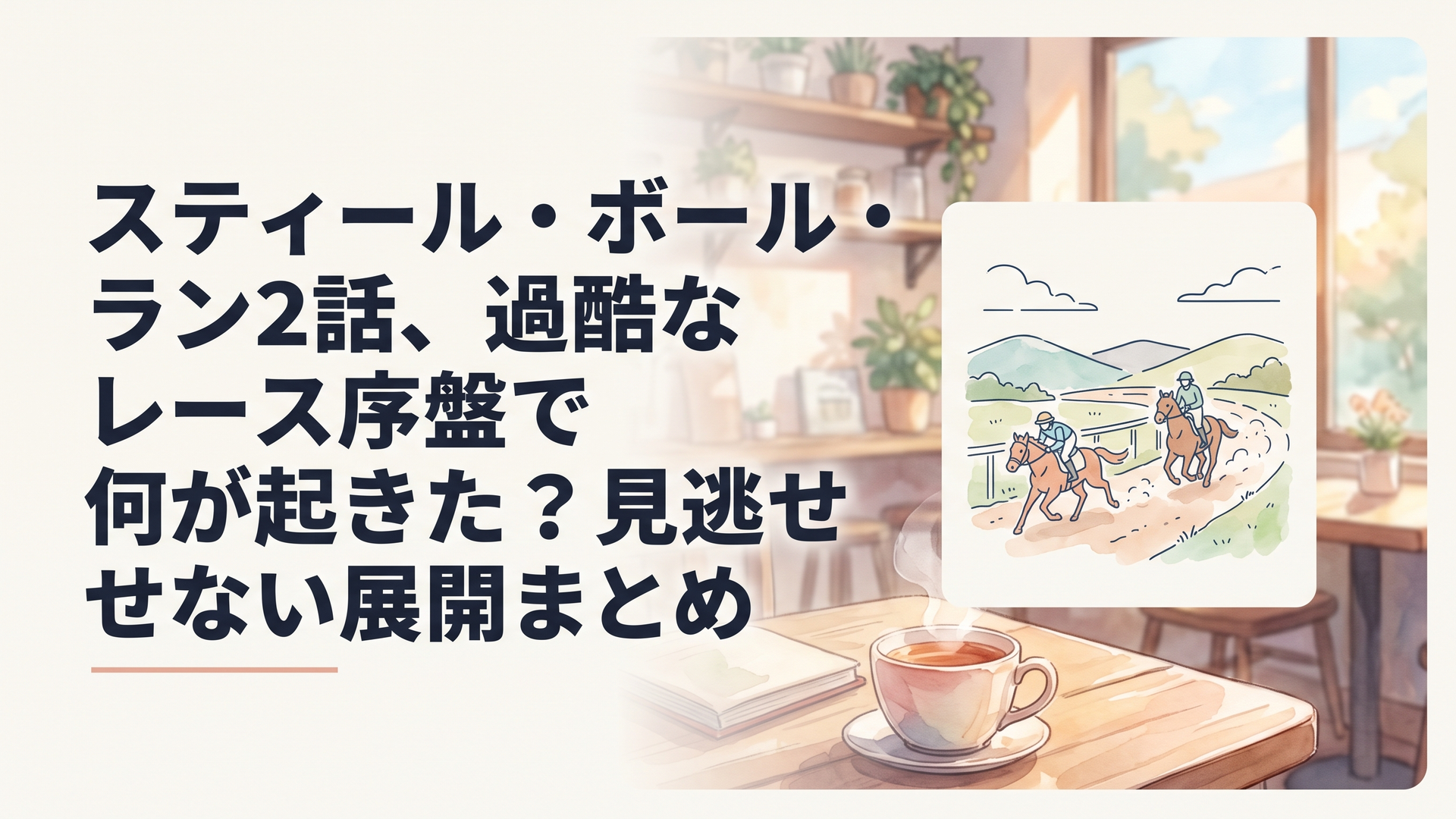 スティール・ボール・ラン2話、過酷なレース序盤で何が起きた？見逃せない展開まとめ