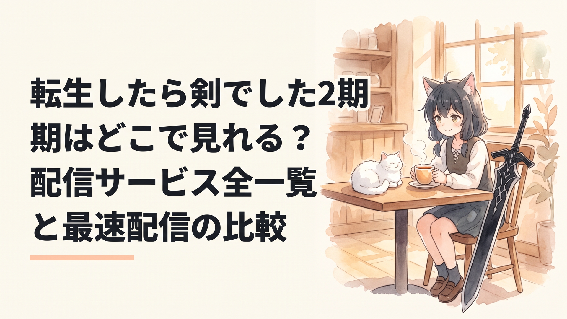 転生したら剣でした2期はどこで見れる？配信サービス全一覧と最速配信の比較